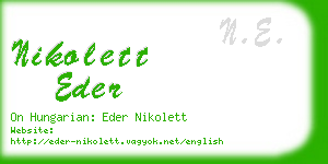 nikolett eder business card